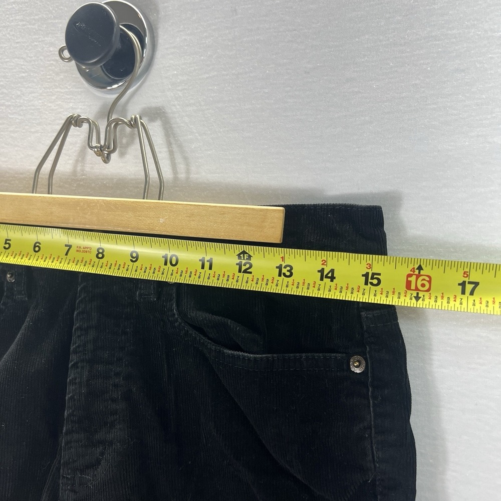 Vintage Polo Jeans Co Corduroy Pants Black Straight Y2K Womens 6 - Picture 6 of 8